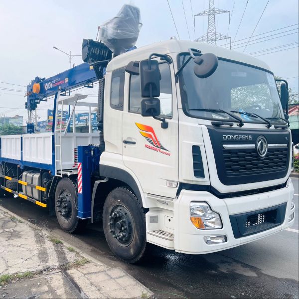 Cho thuê xe tải Dongfeng 4 chân 16 tấn gắn cần cẩu HKTC Cho thuê xe tải Dongfeng 4 chân 16 tấn gắn cần cẩu HKTC